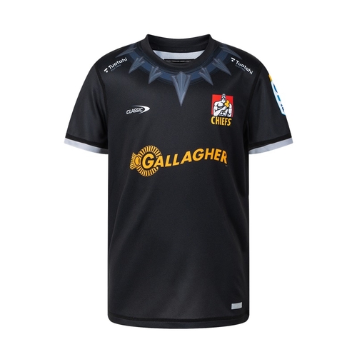 Waikato Chiefs 2025 Marvel Super Rugby Black Panther Warm Up Shirt Kids Sizes 8-14!