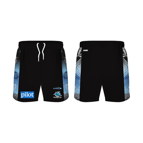 Cronulla Sharks 2024 NRL Classic Players Indigenous Training Shorts Sizes S-3XL!