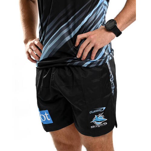 Cronulla Sharks 2024 NRL Classic Players Training Shorts Sizes S-7XL!