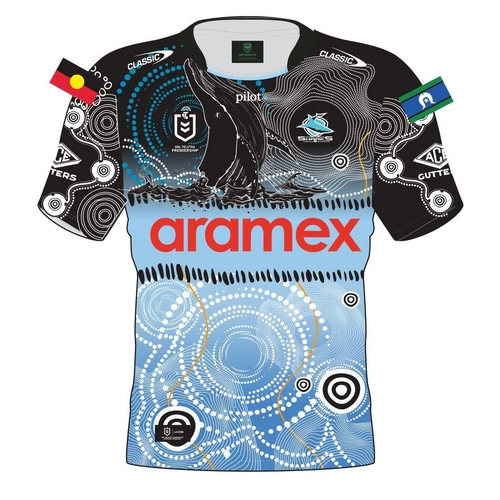 Cronulla Sharks NRL 2025 Indigenous Jersey Toddlers Infants Set Sizes 0-6!
