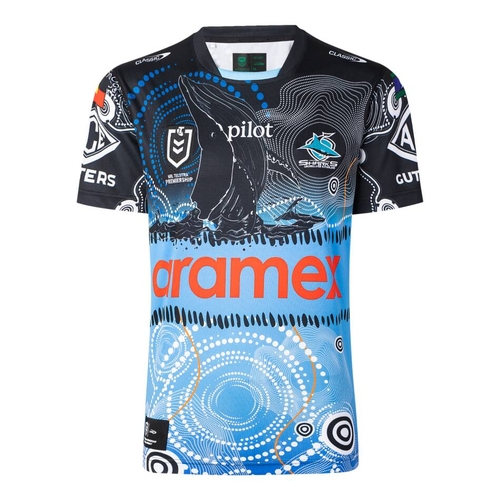 Cronulla Sharks 2025 NRL Classic Indigenous Jersey Sizes S-7XL!