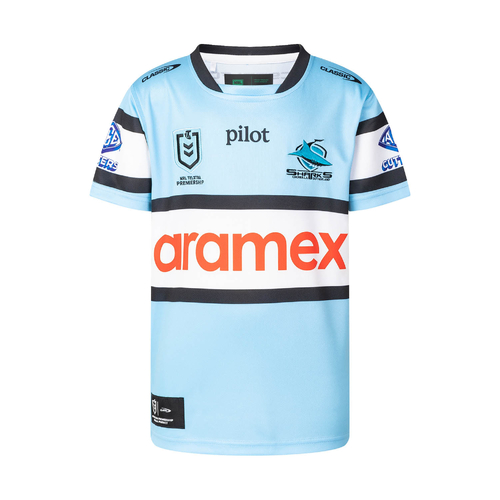 Cronulla Sharks 2025 NRL Home Classic Jersey Kids Sizes 8-14!