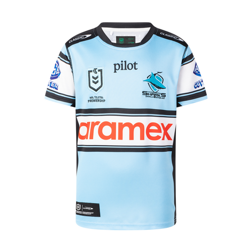 Cronulla Sharks 2026 NRL Home Classic Jersey Kids Sizes 8-14!