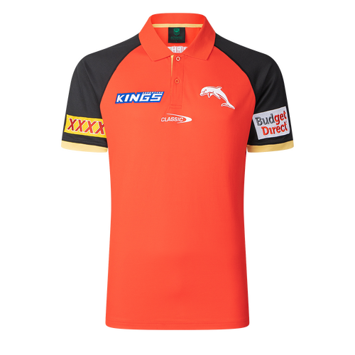 The Dolphins NRL 2025 Classic Players Media Polo Adults Sizes S-7XL!