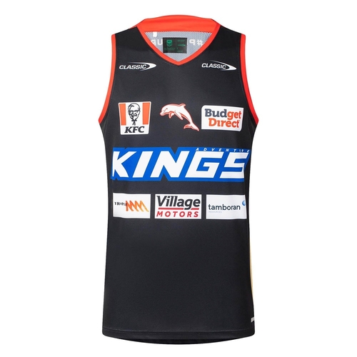 The Dolphins NRL 2025 Classic Training Singlet Black Sizes S-3XL!