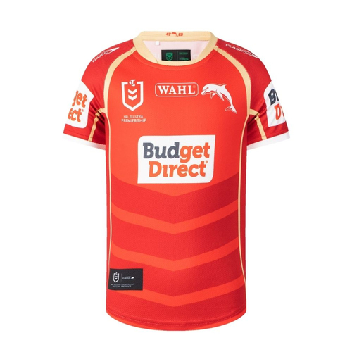 The Dolphins NRL 2026 Classic Home Jersey Kids Sizes 8-14!