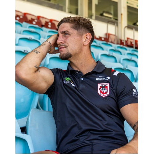 St George ILL Dragons NRL 2024 Classic Media Polo Shirt Sizes S-7XL!