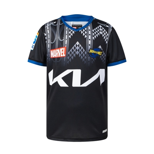 Hurricanes 2025 Marvel Super Rugby Captain America Warm Up Shirt Kids Sizes 8-14!