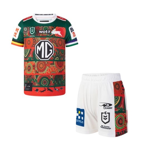 South Sydney Rabbitohs NRL 2026 Indigenous Jersey Toddler Set Sizes 0-6!