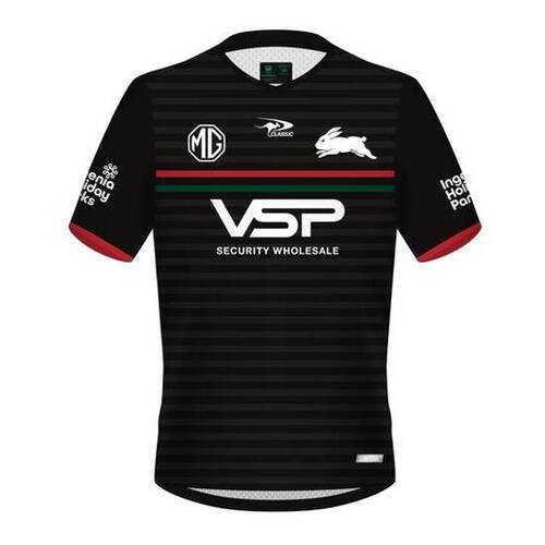 South Sydney Rabbitohs 2024 NRL Classic Black Training Shirt Sizes S-7XL!