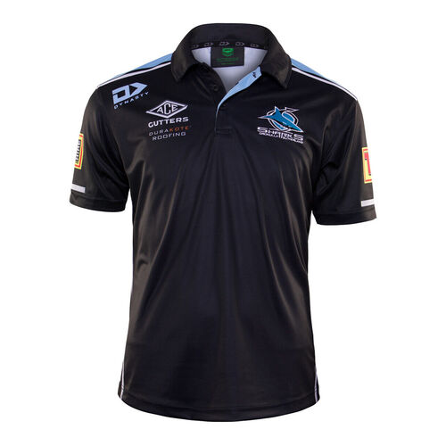 Cronulla Sharks NRL 2020 Players Dynasty Black Media Polo Shirt Size S-5XL! 