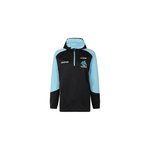 Cronulla Sharks NRL Classic 1/4 Quarter Zip Fleece Hoody Sizes S-3XL! T3