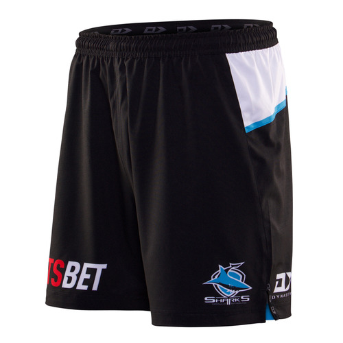 Cronulla Sharks NRL Players Dynasty Black Training Shorts Size XL! T20