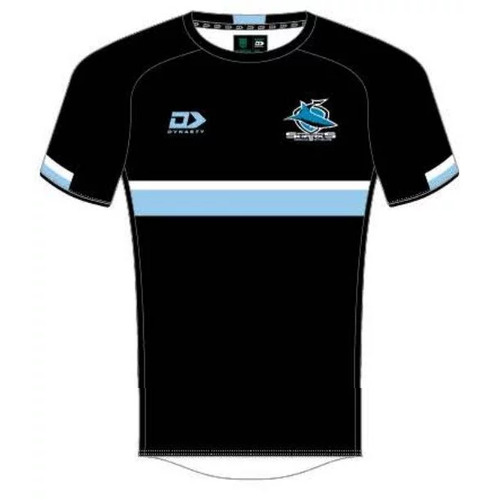 Cronulla Sharks NRL 2021 Warm Up Tee Black T-Shirt Sizes S-5XL!