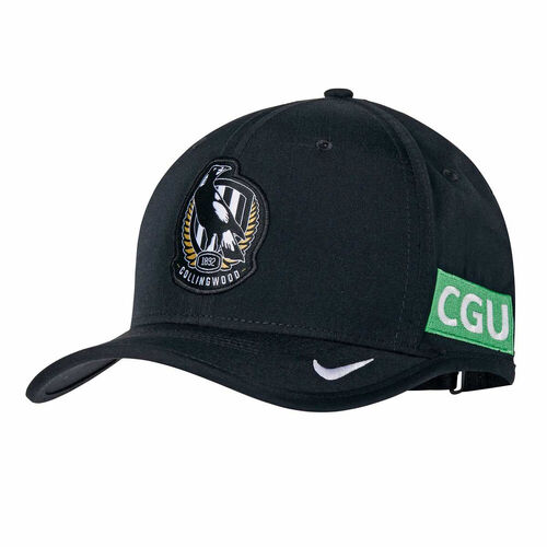 Collingwood Magpies AFL 2021 Players Black Media Cap! In Stock!