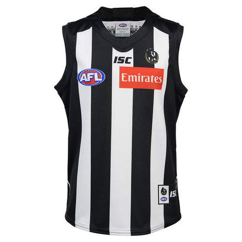 Collingwood Magpies AFL 2020 ISC Home ISC Guernsey Adults, Kids & Toodler Sizes!