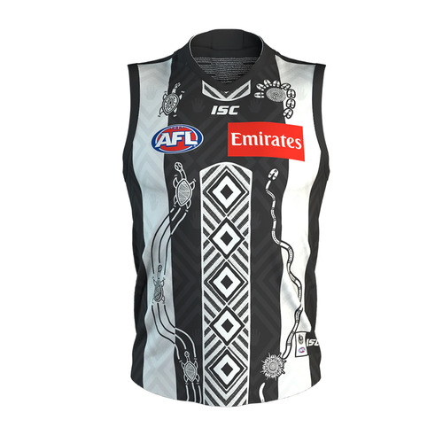 Collingwood Magpies AFL 2020 ISC Indigenous Guernsey Kids Sizes 6-14!