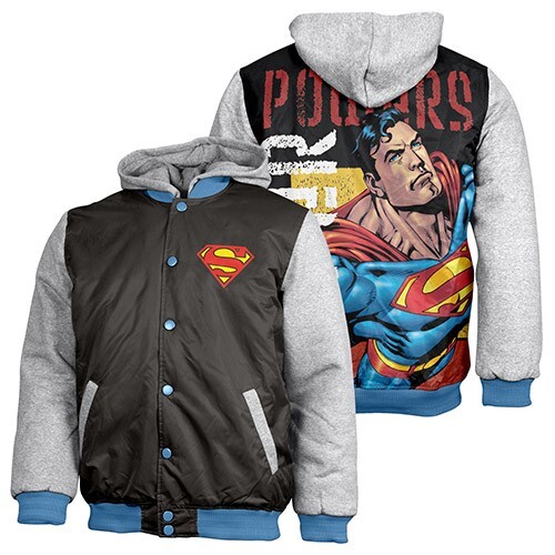 Superman DC Adult Jumper Hoody Bomber Jacket Size S-XL!