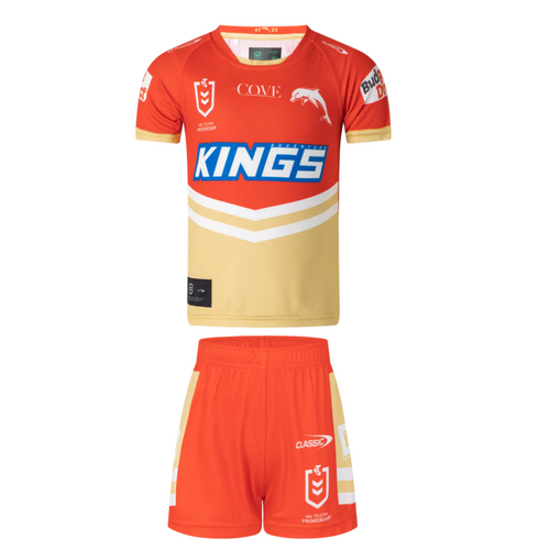 The Dolphins NRL Classic Home Jersey Toddlers Set Sizes 0-4! T3
