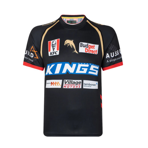 The Dolphins NRL Classic Training Tee Shirt Black Sizes S-7XL! T3