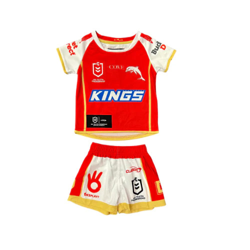 The Dolphins NRL Classic Heritage Jersey Toddlers Set Sizes 0-4! T3