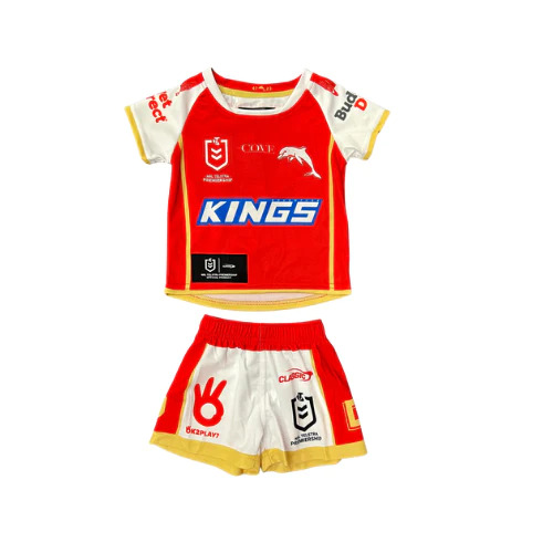 The Dolphins NRL 2023 Classic Heritage Jersey Toddlers Set Sizes 0-4!