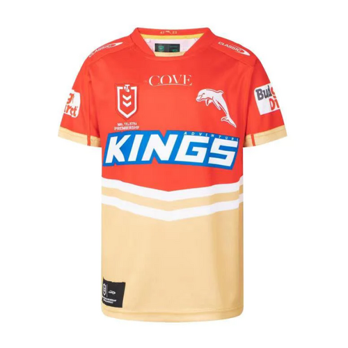 The Dolphins NRL 2023 Classic Home Jersey Kids Sizes 6-14! 
