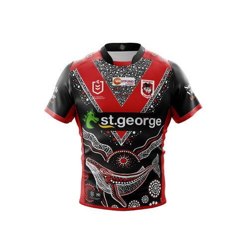 St George Illawarra Dragons NRL 2019 Indigenous Jersey Sizes S-6XL & Kids!