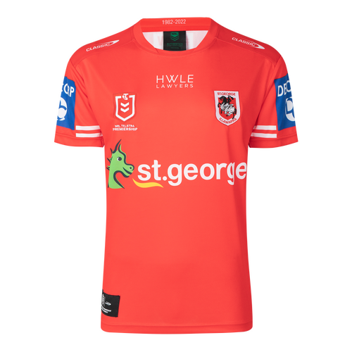 St George ILL Dragons NRL 2022 Classic Heritage Jersey Adults Sizes S-5XL!