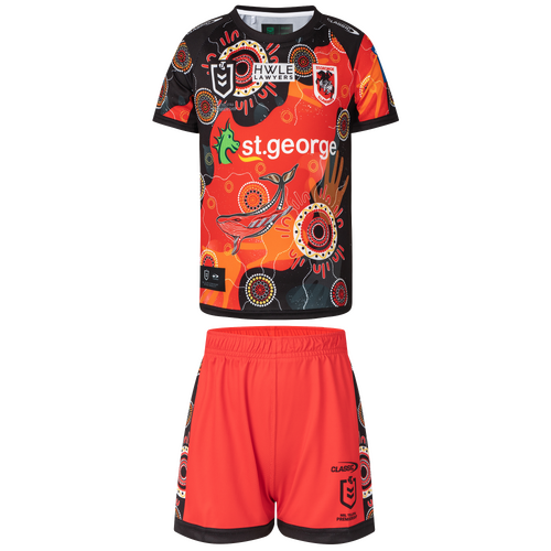 St George Illawarra Dragons NRL 2022 Classic Indigenous Jersey Infant Sizes 0-6!
