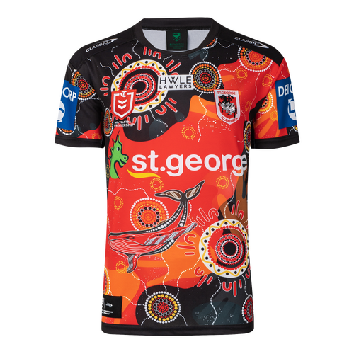 St George ILL Dragons NRL Classic Indigenous Jersey Adults Sizes S-5XL! T2