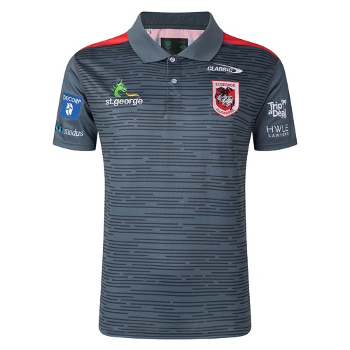 St George ILL Dragons NRL Classic Media Polo Sizes S-5XL! T2