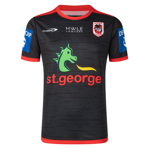 St George ILL Dragons NRL 2022 Classic Training Shirt Black Sizes S-5XL!