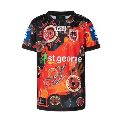 St George Dragons NRL 2022 Classic Indigenous Jersey Kids Sizes 8-14!