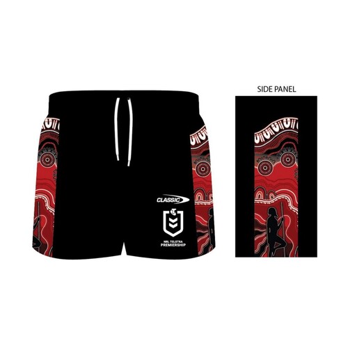 Dragons NRL Classic Indigenous On Field Playing Shorts Sizes S-3XL! T3