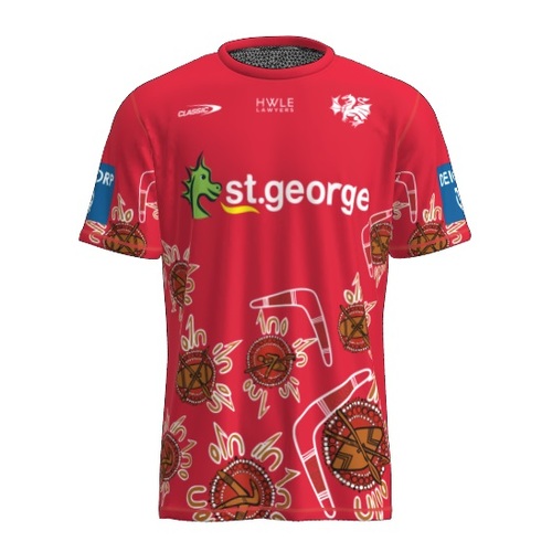 St George ILL Dragons NRL 2023 Classic Indigenous Training Shirt Sizes S-3XL!