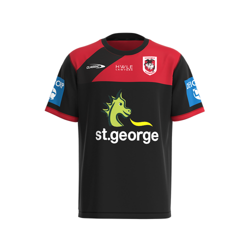 St George ILL Dragons NRL 2023 Classic Training Shirt Black Sizes S-7XL!