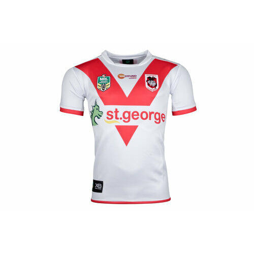 43629 ST GEORGE DRAGONS HERITAGE BROWN LEATHER SILVER NRL FULL SIZE 5 FOOTBALL 