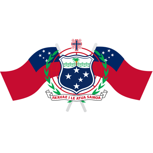 Samoa Rugby League UV Car Samoa Flag Decal Sticker
