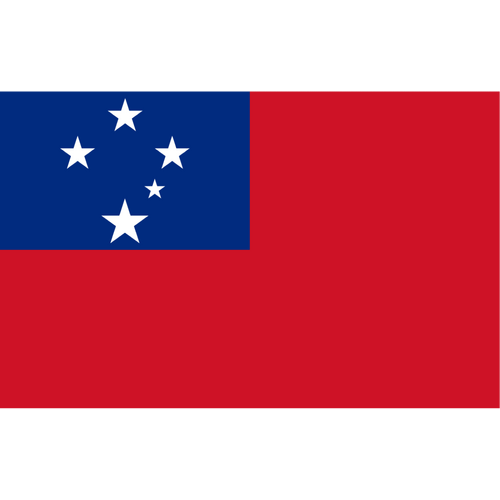 Samoa Rugby League UV Car Samoa National Flag Mini Decal Sticker (2 Pack)