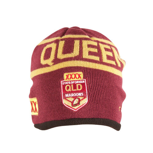 Queensland Maroons State Of Origin CCC Maroon Lined Beanie!17