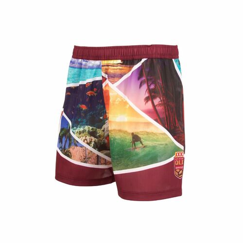 QLD Maroons State Of Origin CCC Photographic Board Shorts Size Medium ONLY!7
