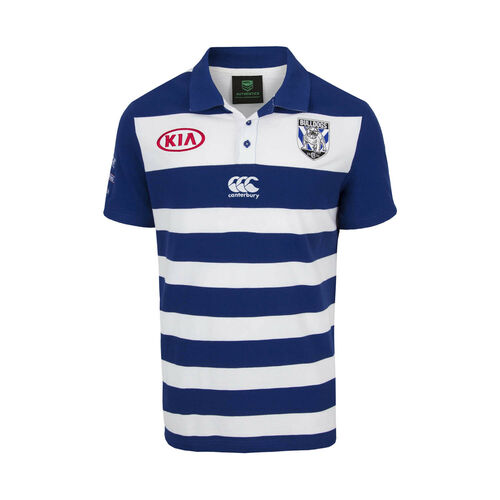 Canterbury Bankstown Bulldogs NRL CCC Players Media Polo Shirt Size S & 3XL! T8
