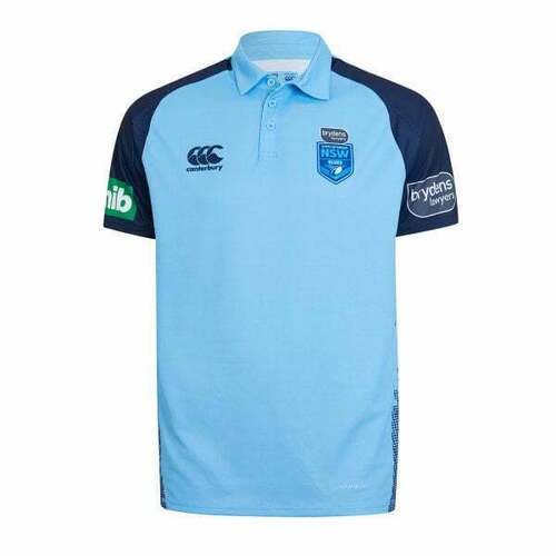 New South Wales Blues Origin CCC 2019 Players Media Polo Shirt Sizes S-4XL!