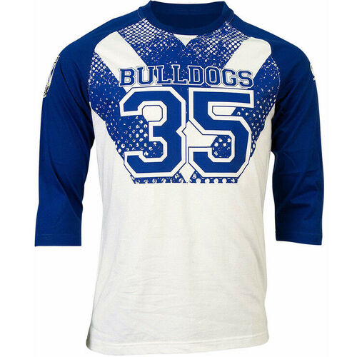 Canterbury Bankstown Bulldogs NRL 35 Gridiron Raglan Shirt Ladies Sizes 8-18!