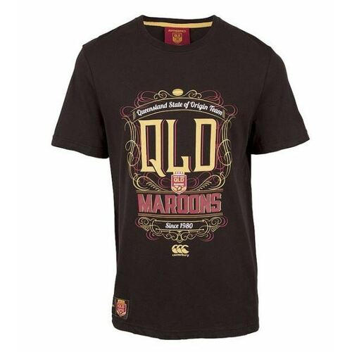 QLD Maroons Origin CCC Maroons Black T Shirt Adult Mens Sizes S-6XL! T7