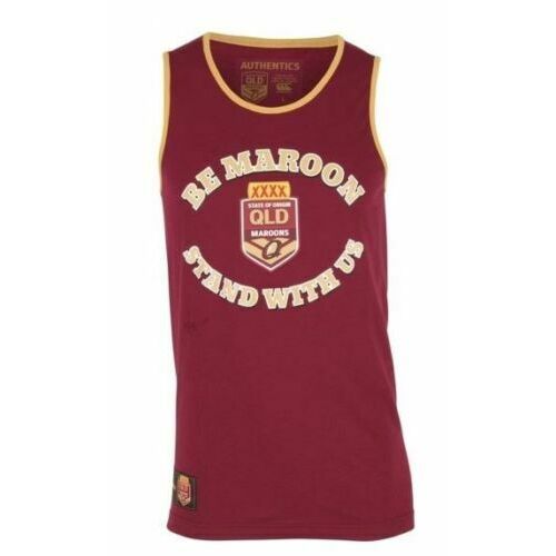 Queensland QLD Maroons State Of Origin NRL CCC Supporters Singlet Sizes S-3XL! 6