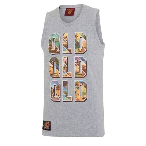 QLD Maroons State Of Origin CCC Photographic Triple QLD Singlet All Sizes! T7