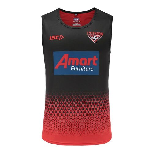 Essendon Bombers AFL ISC Players Black Training Singlet Size S-5XL! T9
