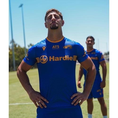 Parramatta Eels NRL 2025 Macron Run Out Shirt Sizes S-5XL!